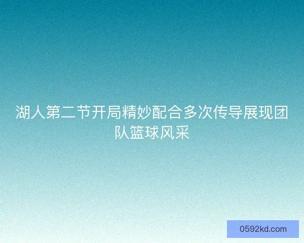 湖人第二节开局精妙配合多次传导展现团队篮球风采